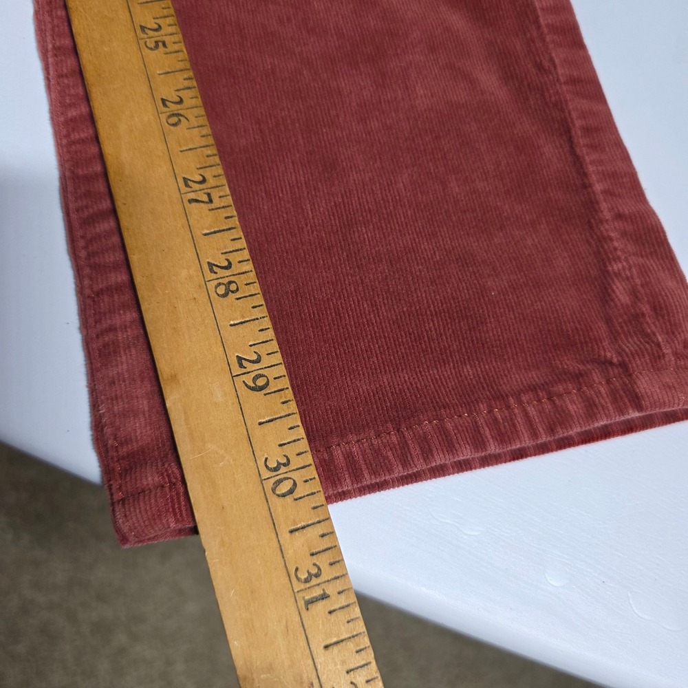 AG Adriano Goldschmied The Stevie Slim Straight Corduroy Pants Rust Orange 30R - Picture 8 of 13